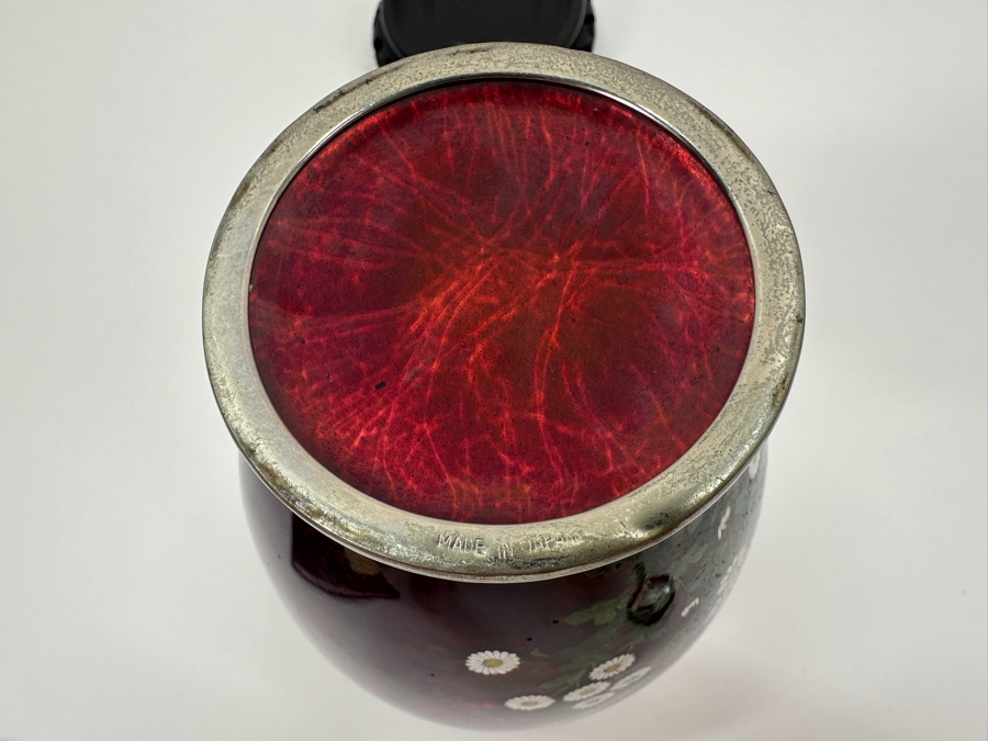 Vintage Japanese Cloisonne Vase 7.5' H [Photo 9]