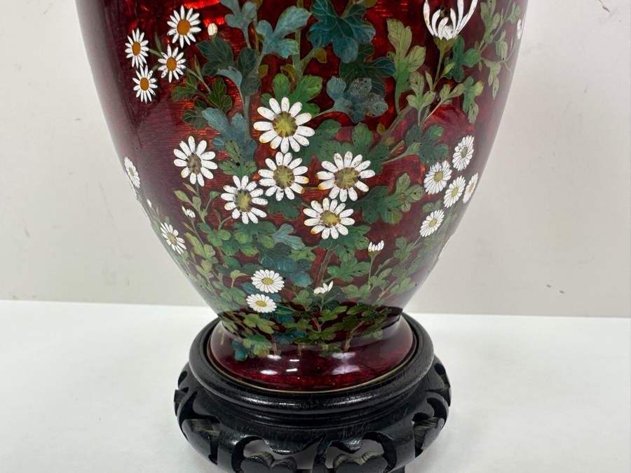 Vintage Japanese Cloisonne Vase 7.5' H [Photo 6]
