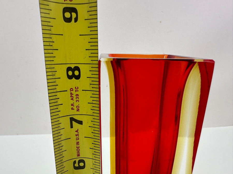 Flavio Poli Sommerso Glass Murano Vase 8'H [Photo 8]