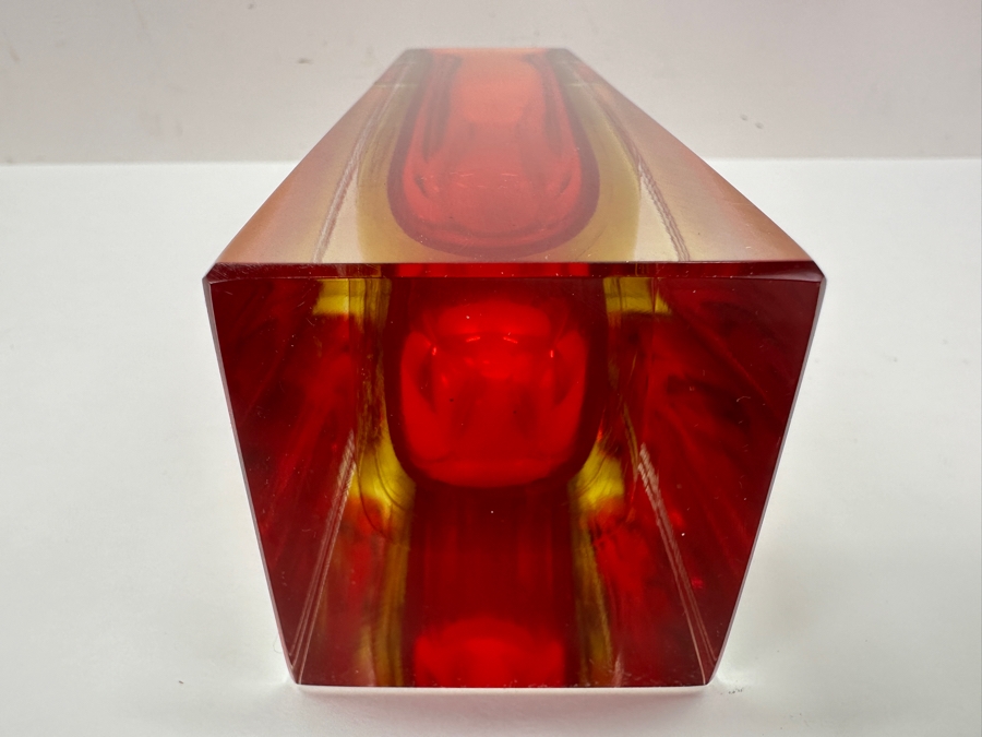 Flavio Poli Sommerso Glass Murano Vase 8'H [Photo 7]