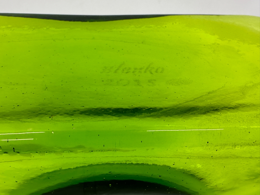 Vintage Blenko Glass Double Spout Pitcher Water Jug Carafe 8' H [Photo 5]