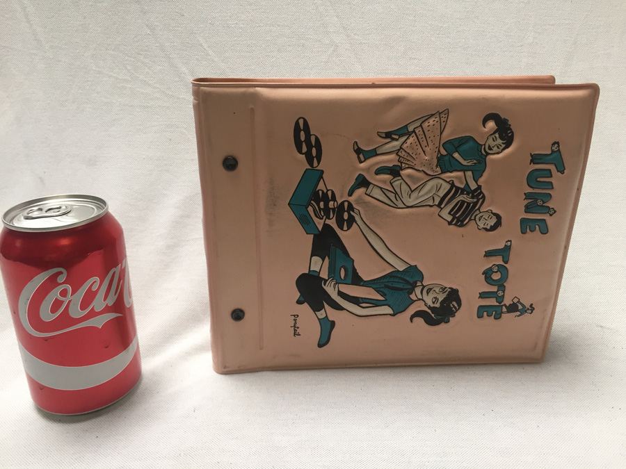 Retro Pink Tune Tote with 45's Vinyl Records [Photo 4]