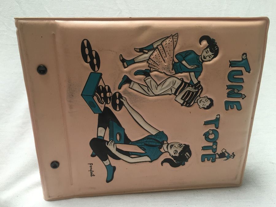 Retro Pink Tune Tote with 45's Vinyl Records [Photo 5]