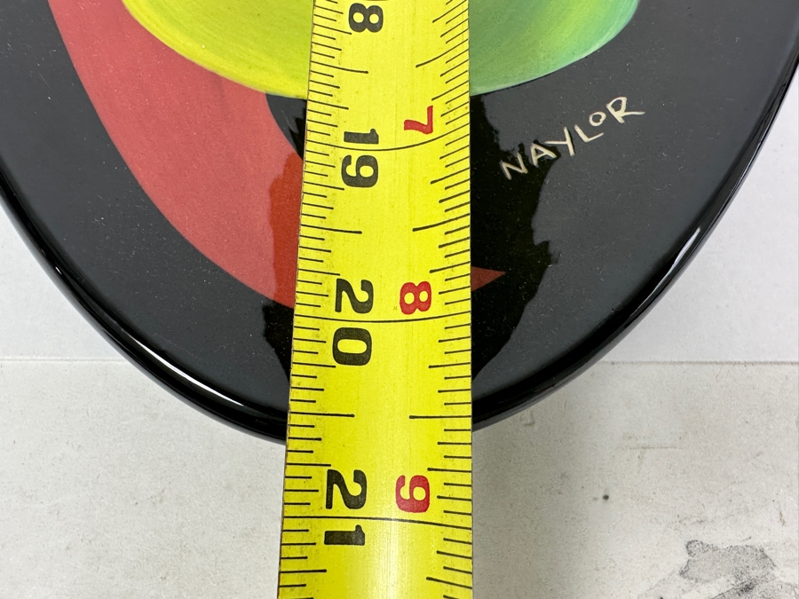 Pair Of Hand Painted Naylor Art Oval 'Wine' Platters Chardonnay & Pino Noir Made In White Salmon, WA 9W X 20.5L [Photo 11]