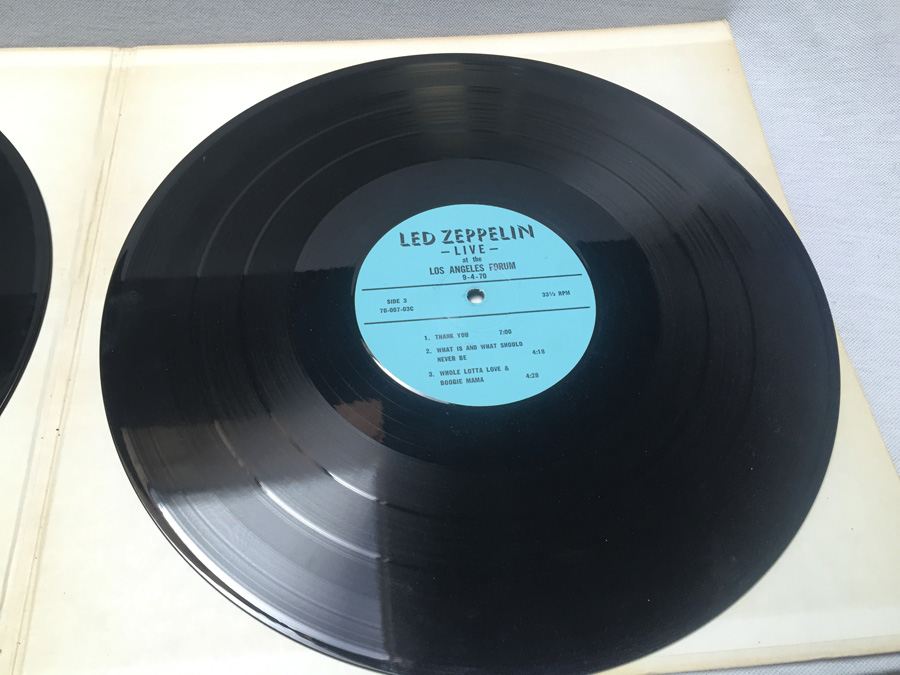 Vinyl Record 33 Led Zepplin Live at the Los Angeles Forum 9-4-1970 70-007 Rubber Dubber Records 2-Record Set [Photo 15]