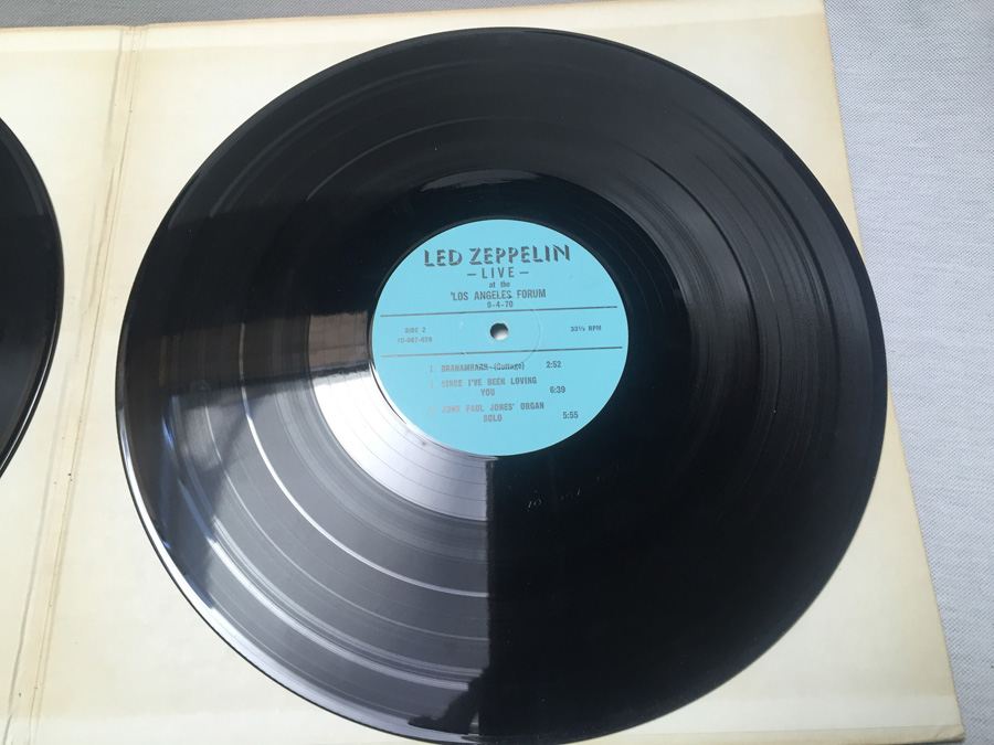 Vinyl Record 33 Led Zepplin Live at the Los Angeles Forum 9-4-1970 70-007 Rubber Dubber Records 2-Record Set [Photo 10]