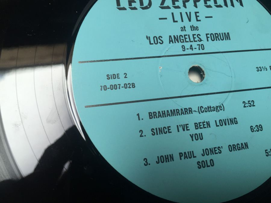 Vinyl Record 33 Led Zepplin Live at the Los Angeles Forum 9-4-1970 70-007 Rubber Dubber Records 2-Record Set [Photo 12]