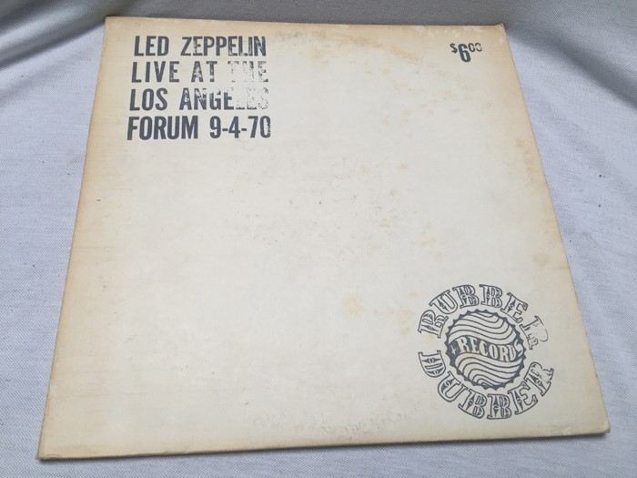 Vinyl Record 33 Led Zepplin Live at the Los Angeles Forum 9-4-1970 70-007 Rubber Dubber Records 2-Record Set [Photo 1]