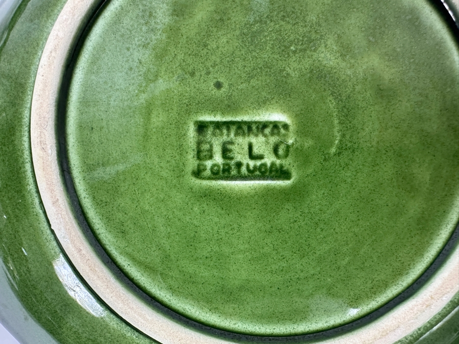 (9) Faience's Belo Portugal Majolica Green Leaf Salad Desert Plate 8'W [Photo 6]