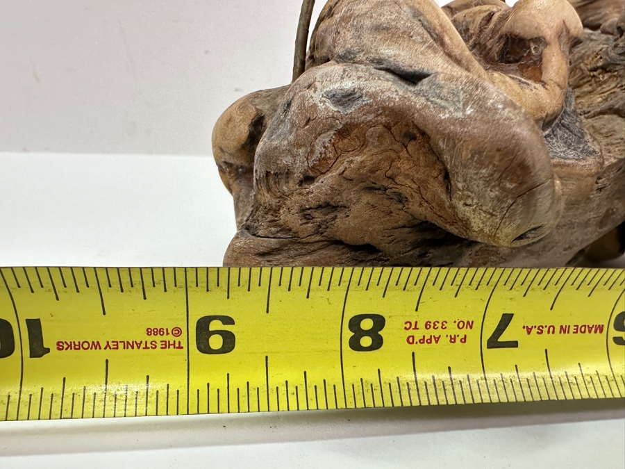 Wooden Pair Of Shore Birds Sculpture With Burlwood Base 9W X 8.5H [Photo 6]