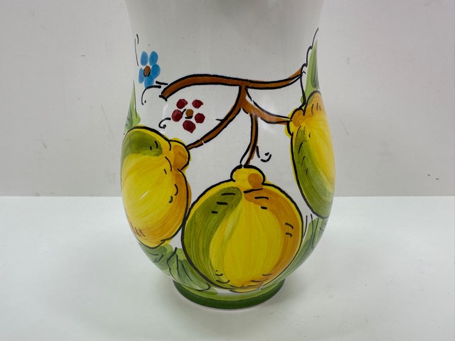 Small Hand Painted Italian 9'W Dish With Matching 5.5'H Pitcher [Photo 5]