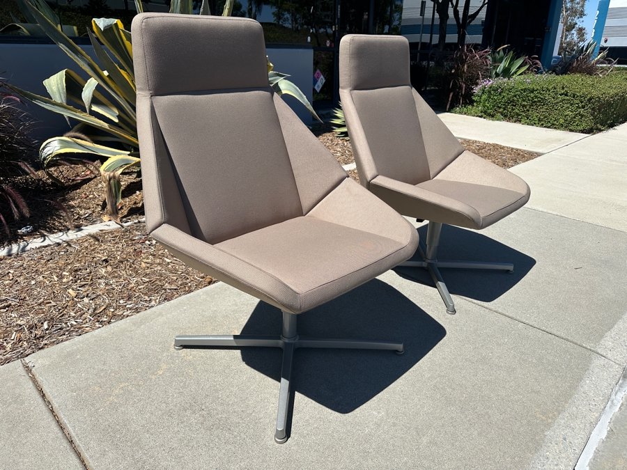 Pair Of Swivel Nios Lounge Armchairs By Arcadia Chair Company Retails $4,600 For Pair [Photo 3]