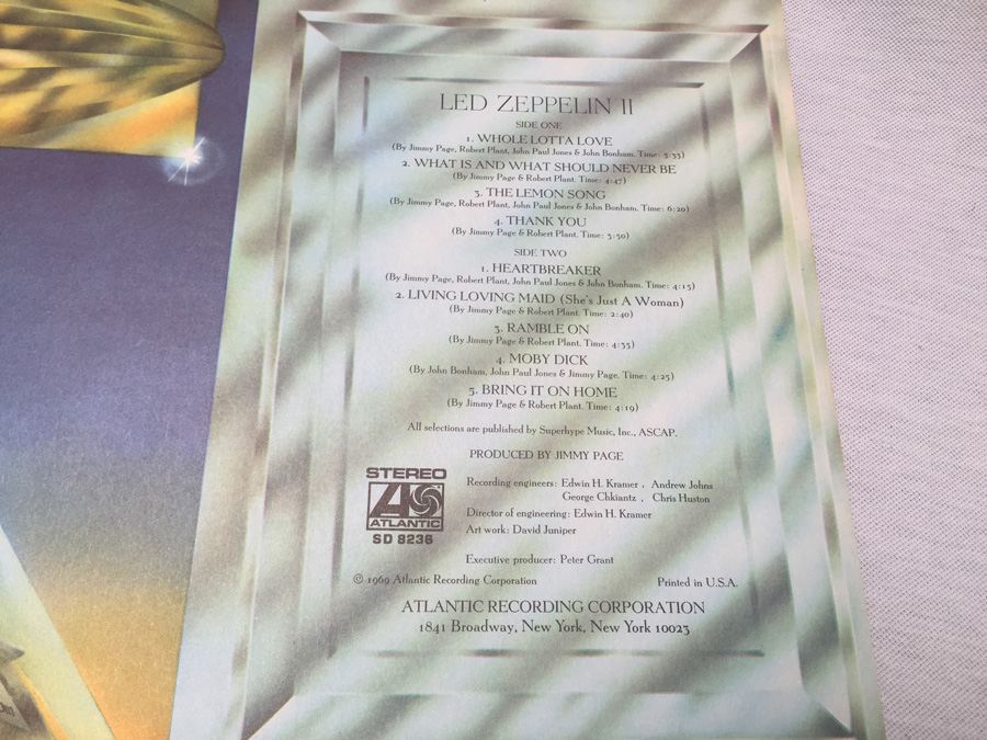 Vinyl Record 33 Led Zeppelin II SD 8236 [Photo 8]