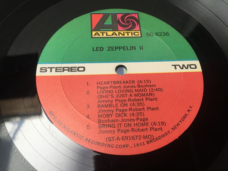 Narkoman Samle guiden Vinyl Record 33 Led Zeppelin II SD 8236