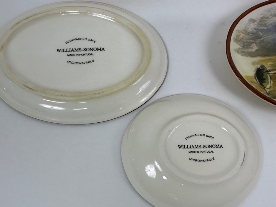 (8) Williams-Sonoma Tuscan Landscape Oval Appetizer Plates Dishes Made In Portugal (4) X 8' & (4) X 5.5' [Photo 6]