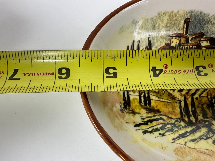 (8) Williams-Sonoma Tuscan Landscape Oval Appetizer Plates Dishes Made In Portugal (4) X 8' & (4) X 5.5' [Photo 8]