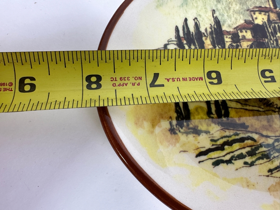 (8) Williams-Sonoma Tuscan Landscape Oval Appetizer Plates Dishes Made In Portugal (4) X 8' & (4) X 5.5' [Photo 7]