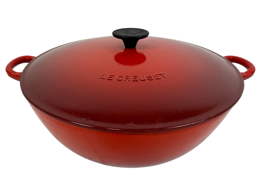 Le Creuset Round Cast Iron Soup Pot 32 France 15.5' x 6.5' 