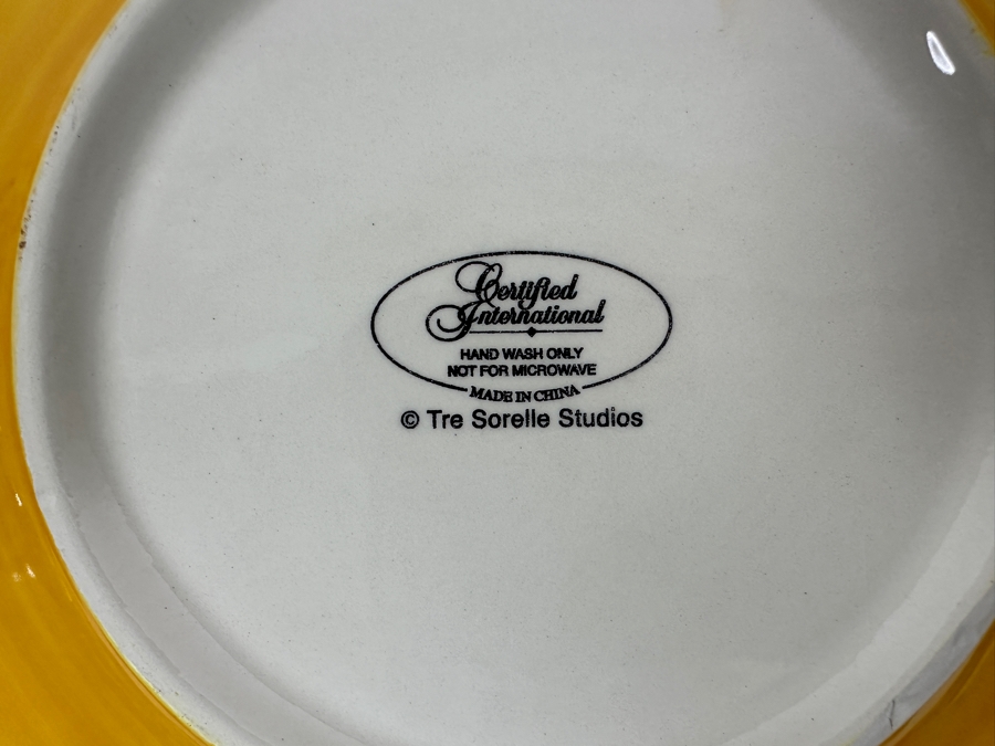 (6) 8' Sunflower Dishes By Tre Sorelle Studios [Photo 5]