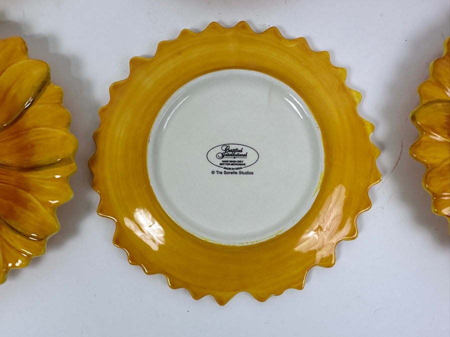 (6) 8' Sunflower Dishes By Tre Sorelle Studios [Photo 4]