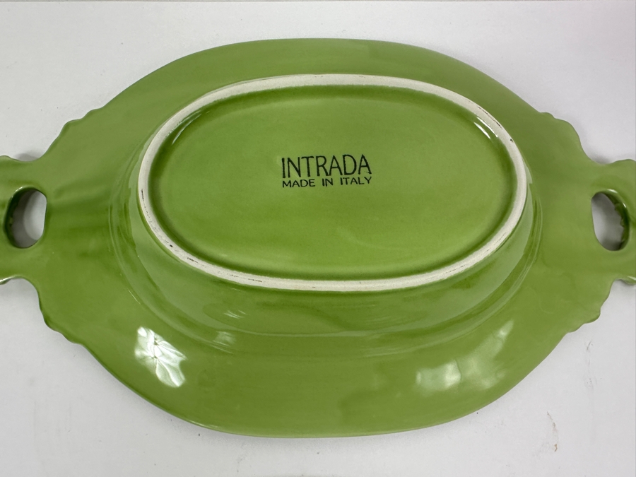 Pair Of Italian Ceramic Oval Dishes By 15.5'W Intrada & 13' Ceramica Cuore [Photo 6]