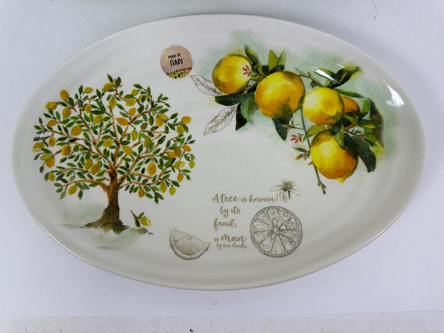 Pair Of Italian Ceramic Oval Dishes By 15.5'W Intrada & 13' Ceramica Cuore [Photo 2]