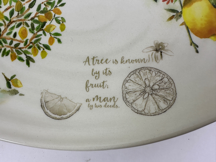 Pair Of Italian Ceramic Oval Dishes By 15.5'W Intrada & 13' Ceramica Cuore [Photo 3]