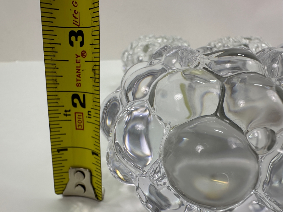 (4) Orrefors Swedish Crystal Raspberry Votive Candle Holders 4W X 3H [Photo 6]