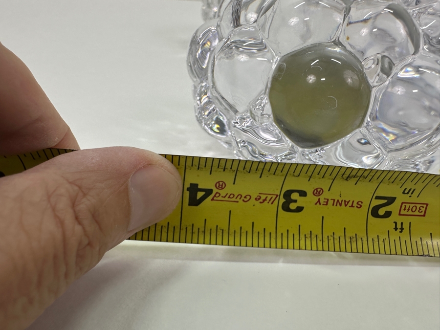 (4) Orrefors Swedish Crystal Raspberry Votive Candle Holders 4W X 3H [Photo 5]