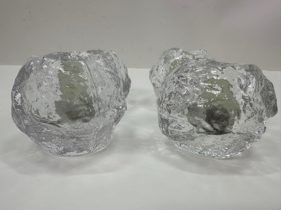 (4) Kosta Boda Snowball Crystal Votive Candle Holders 3.5W X 3H [Photo 2]