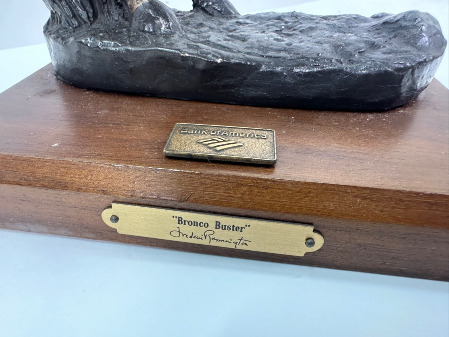 Chesapeake Reproductions After Frederic Remington 'Bronco Buster' Resin Figurine 9'H [Photo 3]