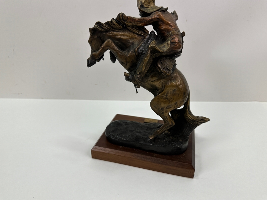 Chesapeake Reproductions After Frederic Remington 'Bronco Buster' Resin Figurine 9'H [Photo 4]