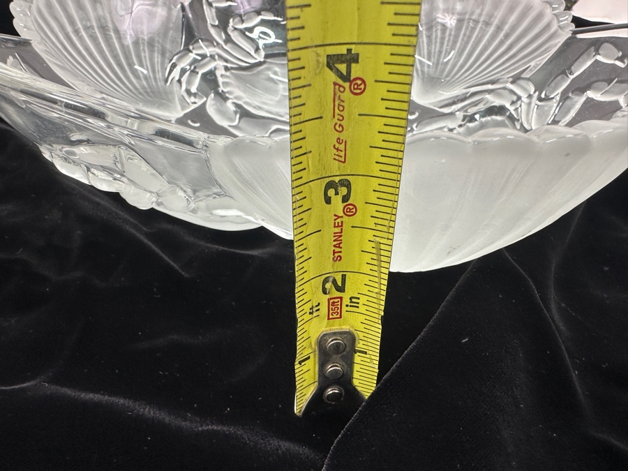 Mikasa Sea Fare Frosted Glass Crab & Shell Bowl 12.5W X 3.5H [Photo 4]