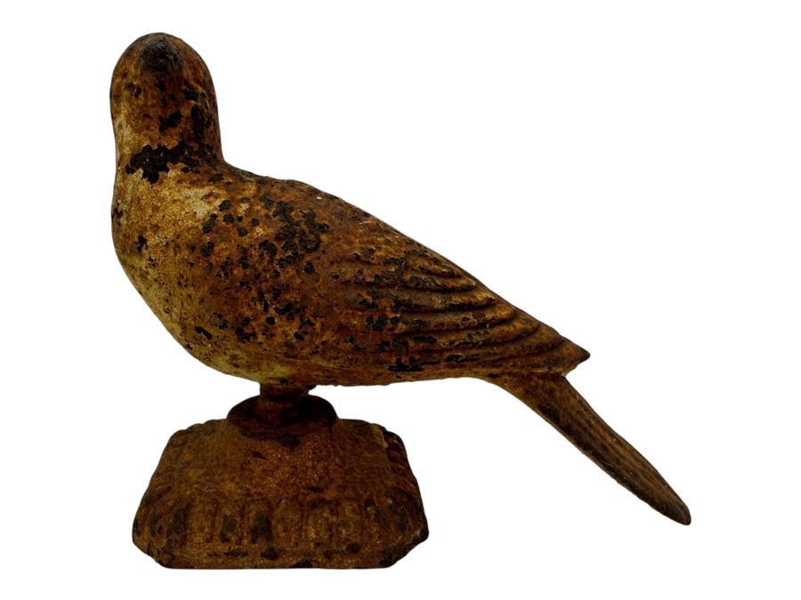 Vintage Cast Iron Bird Door Stop 6W X 5H