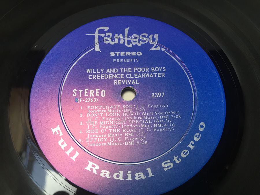 Vinyl Record 33 Fantasy Credence Clearwater Revival CCR Willy and the Poorboys 8397 [Photo 11]