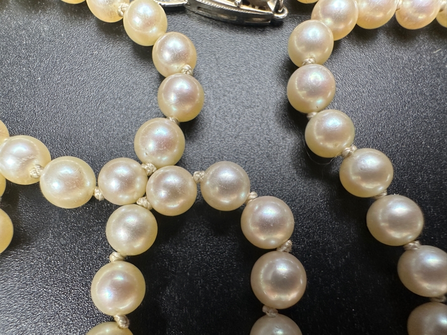 Vintage Mikimoto Pearl 20' Necklace With 14k Gold Clasp [Photo 8]