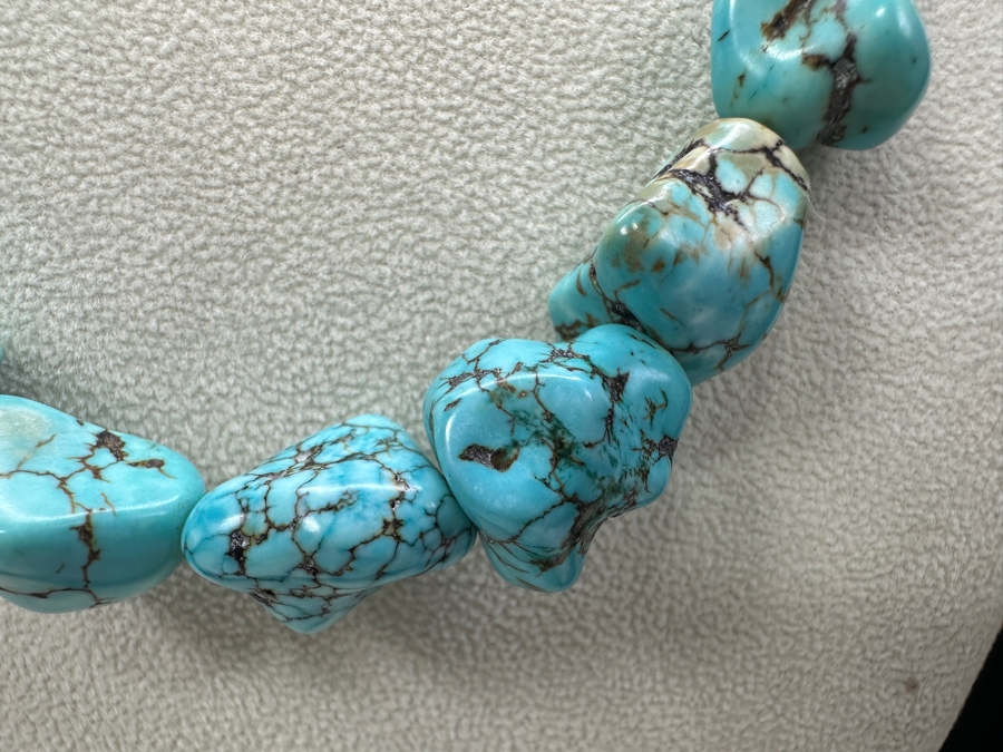 Chunky Turquoise Bead 18' Necklace [Photo 2]