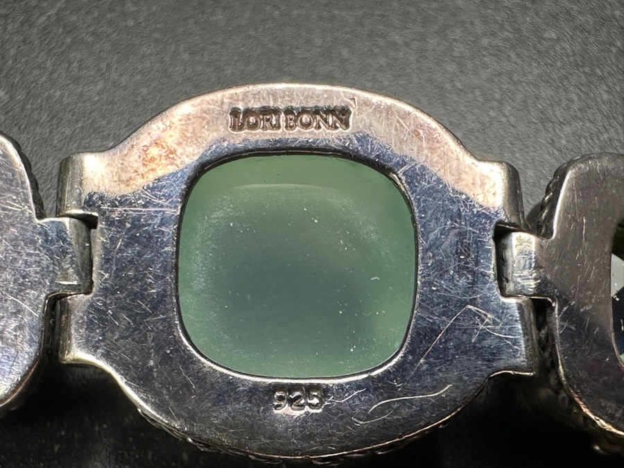 Lori Bonn Signed Sterling Silver 7.5' Multi-Gemstone Bracelet 33.4g [Photo 7]