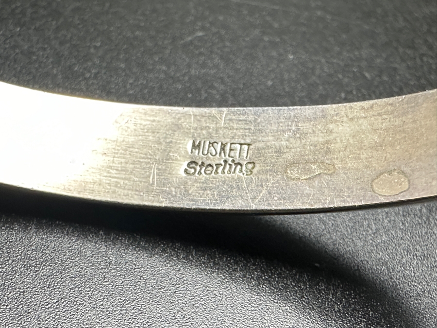 Vintage Wayne Muskett Navajo Sterling Silver Inlaid Mutli-Stone Cuff Bracelet 2.5'W 26.9g [Photo 6]