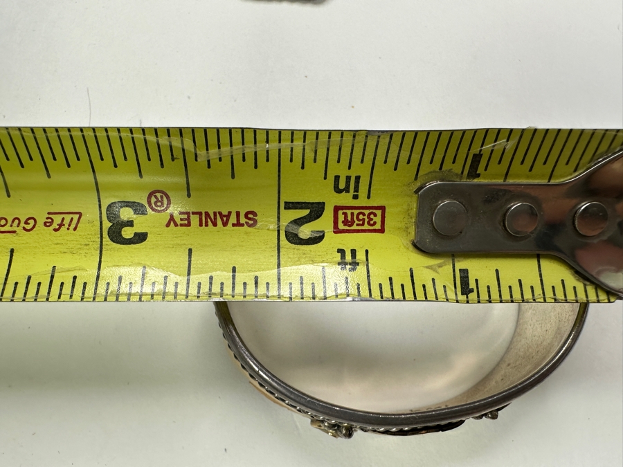 Signed Justin Morris Navajo Sterling Silver & 12k Gold Filled Cuff Bracelet 2 3/8' 33.4g [Photo 9]