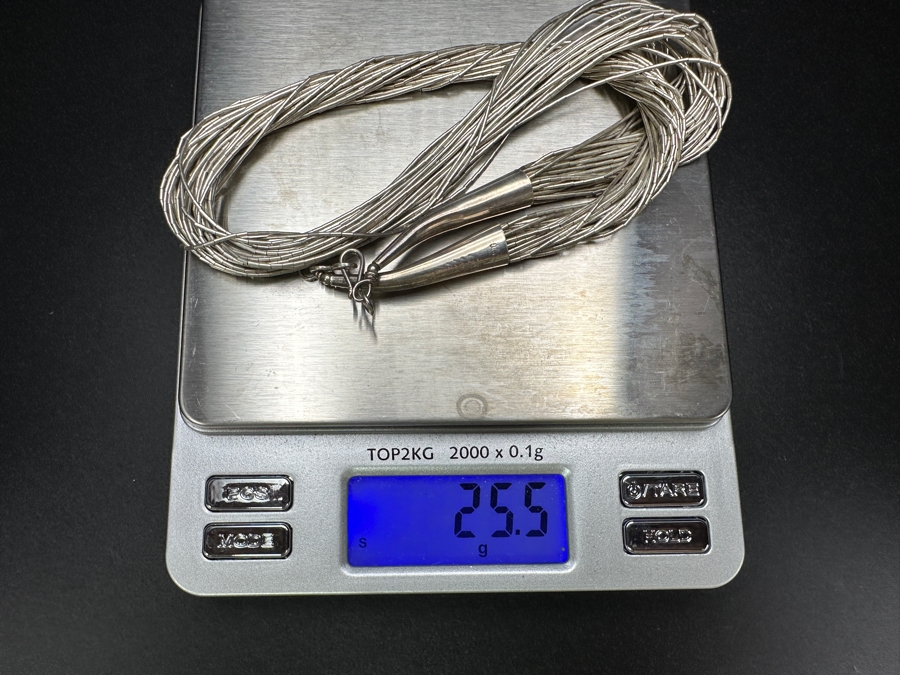 Sterling Silver Multi-Strand 16' Necklace 25.5g [Photo 4]