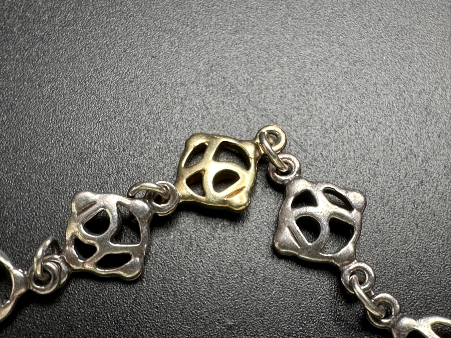 David Yurman Logo 44' Necklace With 18k Gold & Sterling Silver DY Tag Links 57.4g Estimate $2,000 [Photo 8]