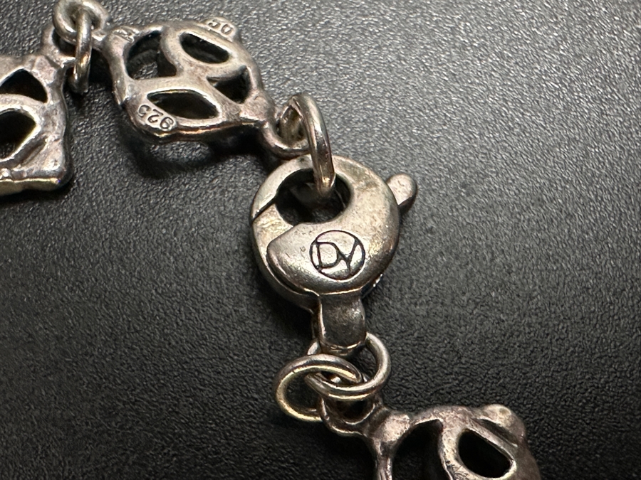 David Yurman Logo 44' Necklace With 18k Gold & Sterling Silver DY Tag Links 57.4g Estimate $2,000 [Photo 6]