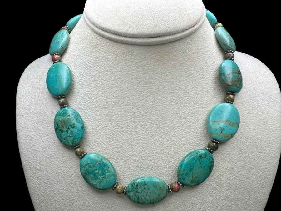 17' Turquoise Bead Necklace