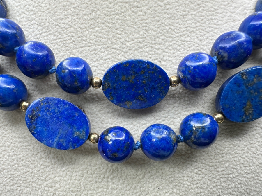 32' Lapis Lazuli Bead Necklace [Photo 2]