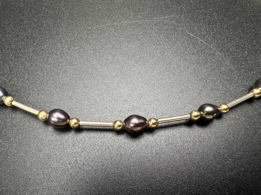 15' Sterling Silver / Pearl Necklace 8.9g [Photo 2]