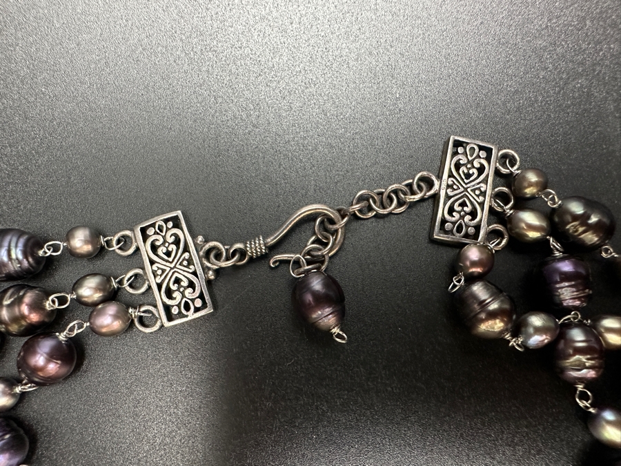 Sterling Silver / Pearl Multi-Strand 14' Necklace [Photo 4]