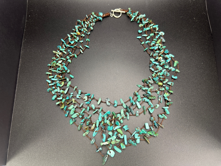 Multi-Strand Turquoise Bead 26' Necklace [Photo 4]