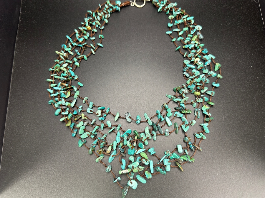 Multi-Strand Turquoise Bead 26' Necklace [Photo 3]