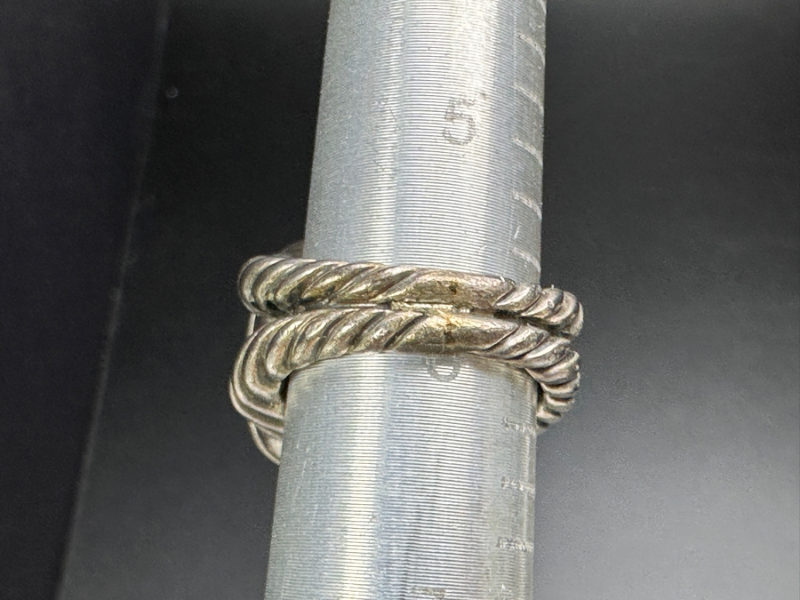 David Yurman Albion Chalcedony Sterling Silver Ring Size 6 15.2g Retails $750 [Photo 7]